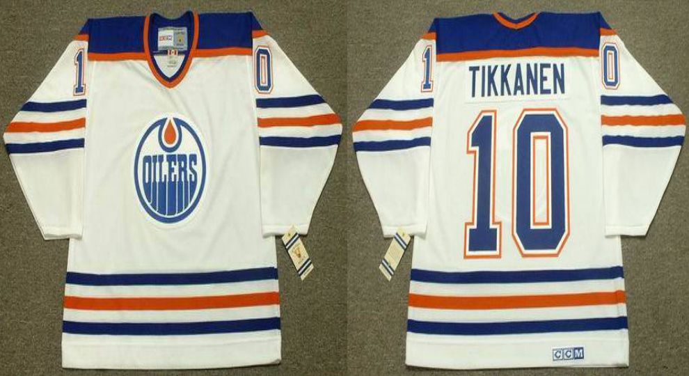 2019 Men Edmonton Oilers #10 Tikkanen White CCM NHL jerseys